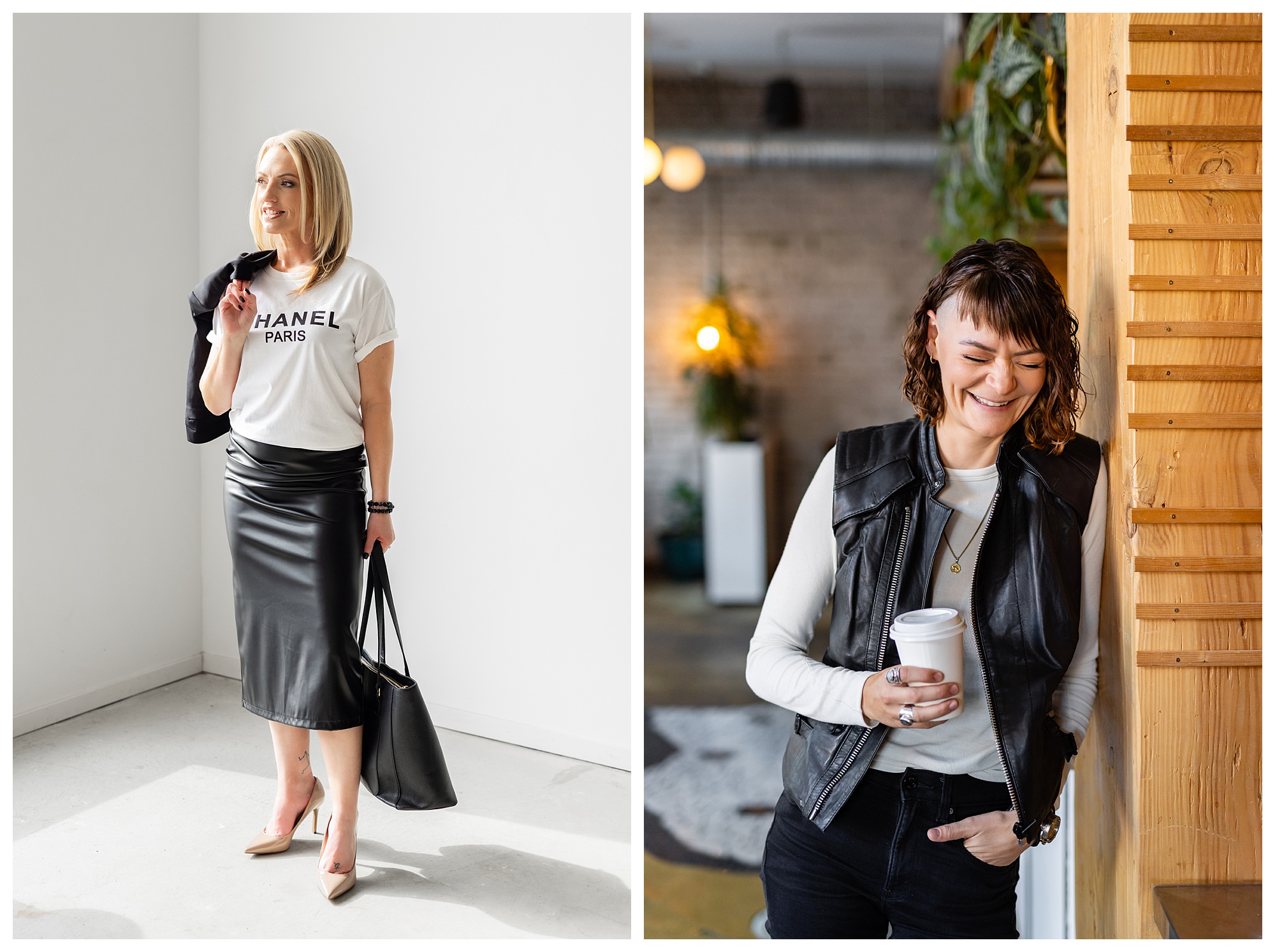 Personal brand photoshoot featuring an outfit chosen to reflect the client's style