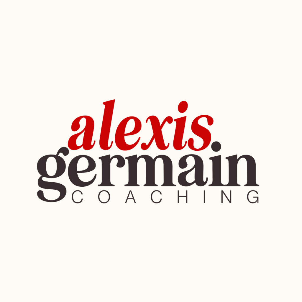 Alexis Germain Coaching logo and font created from her new visual brand direction